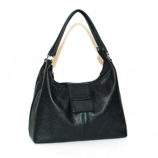 Шкіряна сумка Linda 01, чорна