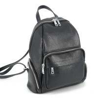 Шкіряний рюкзак Stacy 01, чорний