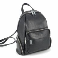Шкіряний рюкзак Stacy 01, чорний - Шкіряний рюкзак Stacy 01, чорний