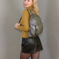 Кожаный рюкзак Stacy 05, никель - Кожаный рюкзак Stacy 05, никель