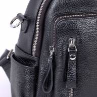 Шкіряний рюкзак Valery 01, чорний - Шкіряний рюкзак Valery 01, чорний
