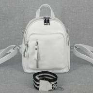 Шкіряний рюкзак Valery 05, білий - Шкіряний рюкзак Valery 05, білий