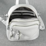 Кожаный рюкзак Valery 05, белый - Кожаный рюкзак Valery 05, белый