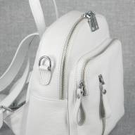 Кожаный рюкзак Valery 05, белый - Кожаный рюкзак Valery 05, белый