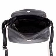 Шкіряна сумка Beverly 01, чорна - Шкіряна сумка Beverly 01, чорна
