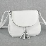 Шкіряна сумка Beverly 09, біла - Шкіряна сумка Beverly 09, біла