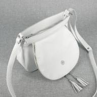Шкіряна сумка Beverly 09, біла - Шкіряна сумка Beverly 09, біла