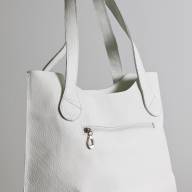 Шкіряна сумка Elegant 01, біла - Шкіряна сумка Elegant 01, біла