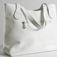 Кожаная сумка Elegant 01, белая - Кожаная сумка Elegant 01, белая