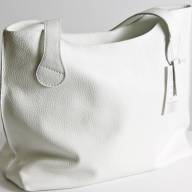 Шкіряна сумка Elegant 01, біла - Шкіряна сумка Elegant 01, біла