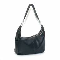 Шкіряна сумка Emilia 01, чорна - Шкіряна сумка Emilia 01, чорна
