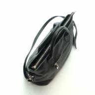 Шкіряна сумка Malta 01, чорна - Шкіряна сумка Malta 01, чорна