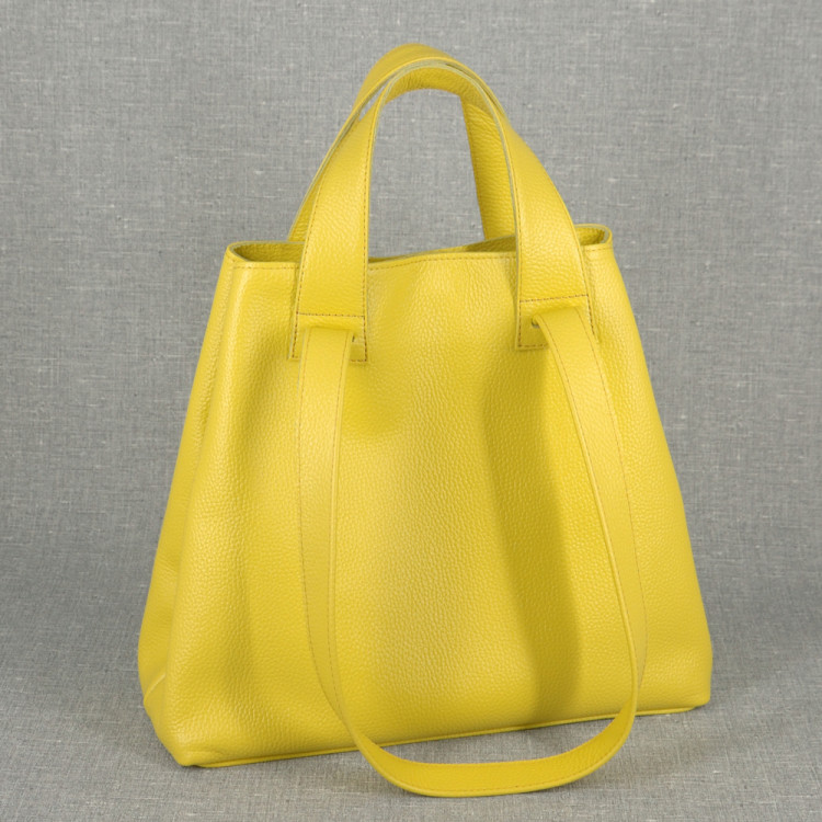 Шкіряна сумка Eva 05, жовта