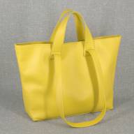 Кожаная сумка Eva 05, желтая - Кожаная сумка Eva 05, желтая