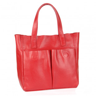Кожаная сумка Royal 01, красная