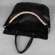 Шкіряна сумка Margaret 01, чорна - Шкіряна сумка Margaret 01, чорна